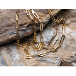 Złoty łańcuch z prostokątnymi ogniwami, złoto 585